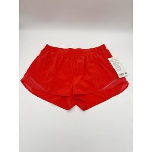 Lululemon Hotty Hot Low Rise Lined Shorts 4" 12 Carnation Red CRNR